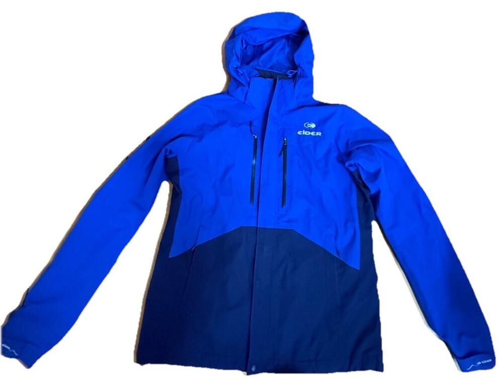 EIDER Korean Fashion Men’s Navy Blue Hooded Defender Rain Jacket Size Medium